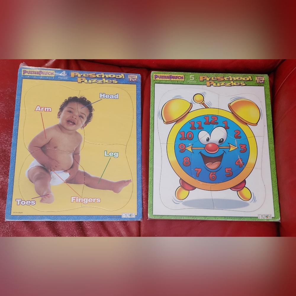2 Puzzle Patch PuzzlePatch Preschool  Puzzles 2000 Clock  Baby BENIFITS CHARTIY